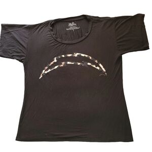 NFL LA Chargers Justin Herbert #10 Majestic Threads Leopard  Shirt Black Large